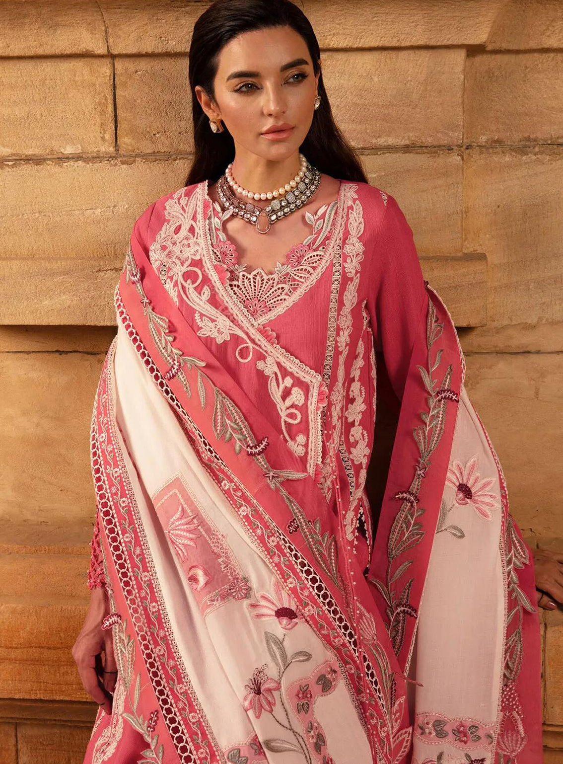 Aaleen By Crimson Embroidered Karandi 3 Piece Unstitched Suit CSS24AW D-02 PHULON KI DASTAAN Aaleen By Crimson Embroidered Karandi 3 Piece Unstitched Suit CSS24AW D-02 PHULON KI DASTAAN