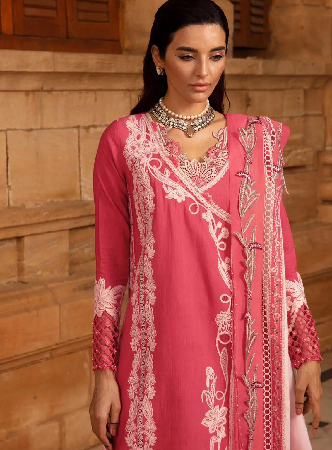 Aaleen By Crimson Embroidered Karandi 3 Piece Unstitched Suit CSS24AW D-02 PHULON KI DASTAAN Aaleen By Crimson Embroidered Karandi 3 Piece Unstitched Suit CSS24AW D-02 PHULON KI DASTAAN