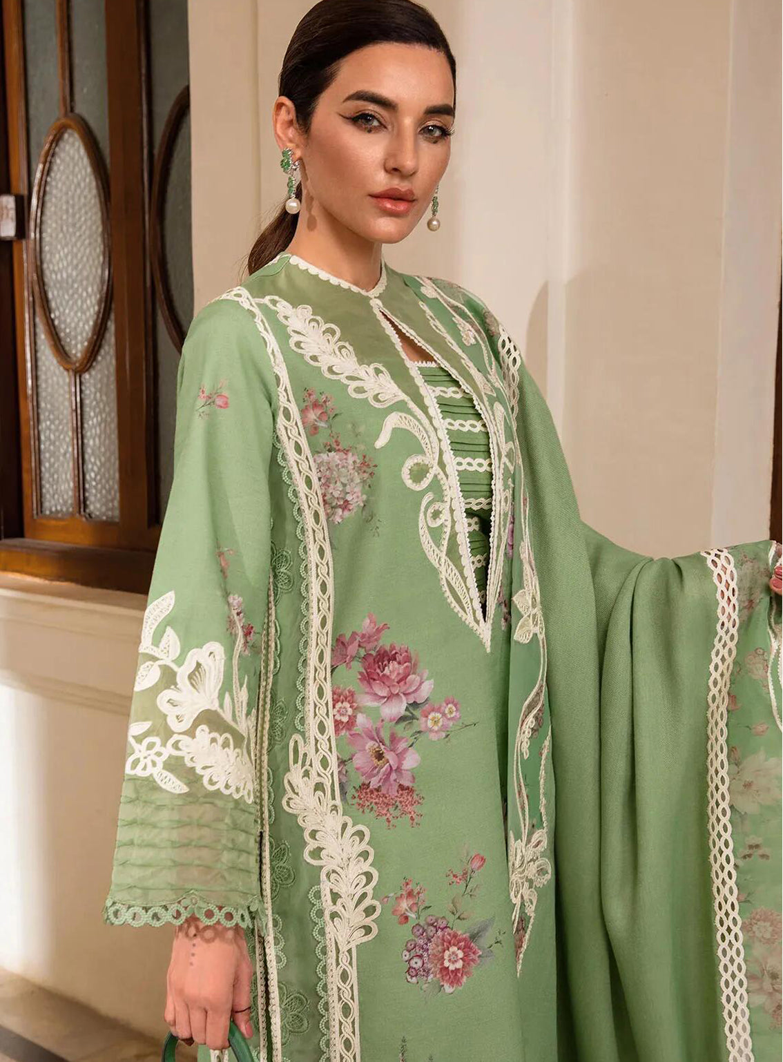 Aaleen By Crimson Embroidered Karandi 3 Piece Unstitched Suit CSS24AW D-03 GULBAAN Aaleen By Crimson Embroidered Karandi 3 Piece Unstitched Suit CSS24AW D-03 GULBAAN