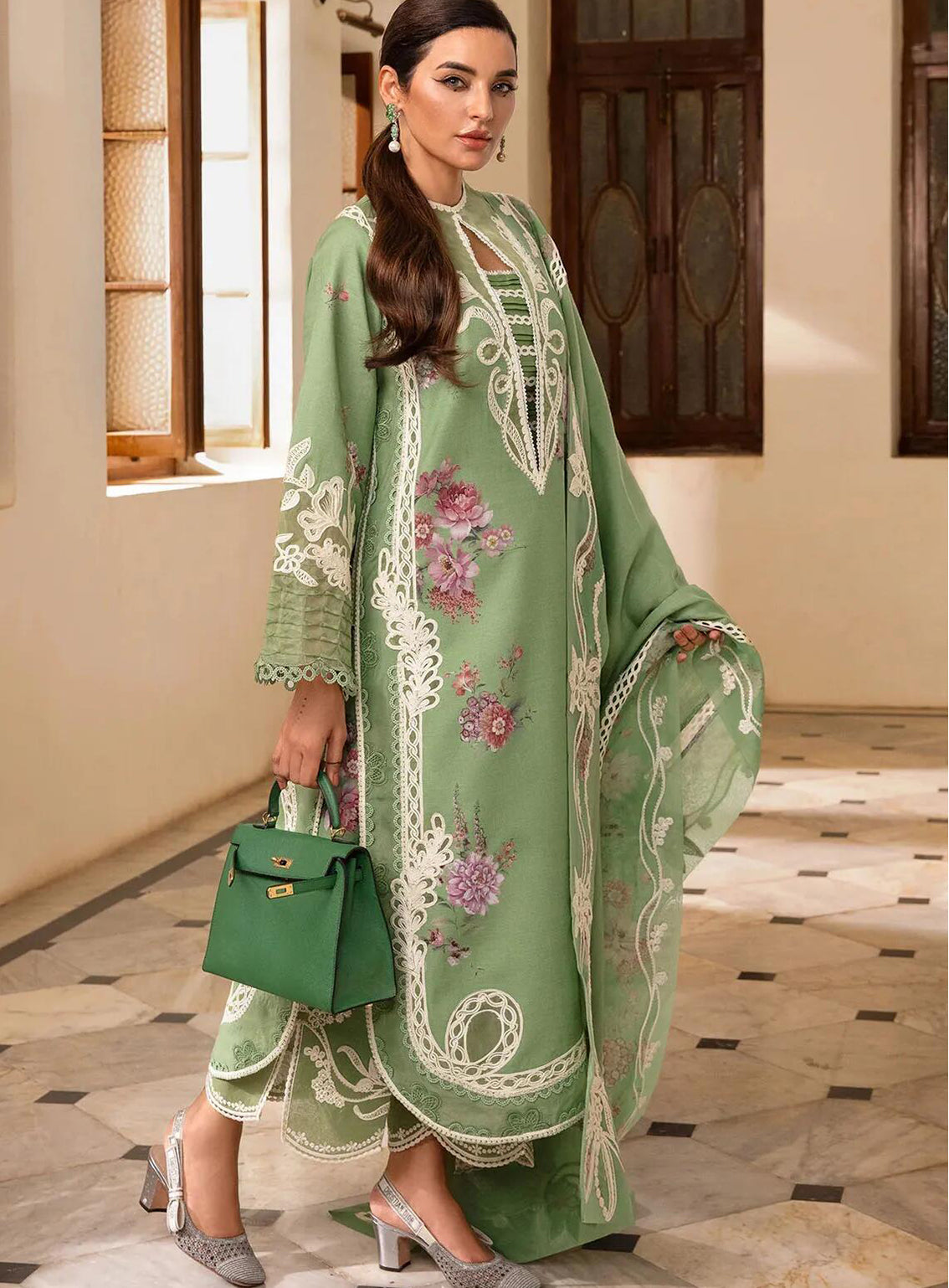 Aaleen By Crimson Embroidered Karandi 3 Piece Unstitched Suit CSS24AW D-03 GULBAAN Aaleen By Crimson Embroidered Karandi 3 Piece Unstitched Suit CSS24AW D-03 GULBAAN