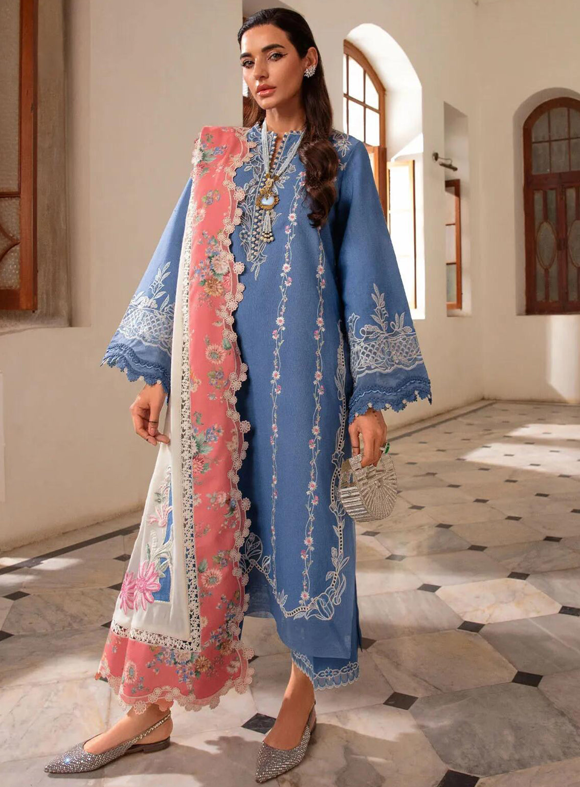 Aaleen By Crimson Embroidered Karandi 3 Piece Unstitched Suit CSS24AW D-04 MODERN MEMSAAB Aaleen By Crimson Embroidered Karandi 3 Piece Unstitched Suit CSS24AW D-04 MODERN MEMSAAB