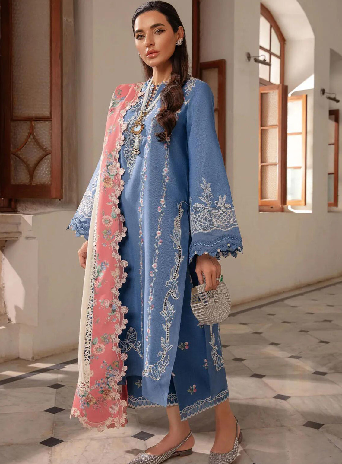Aaleen By Crimson Embroidered Karandi 3 Piece Unstitched Suit CSS24AW D-04 MODERN MEMSAAB Aaleen By Crimson Embroidered Karandi 3 Piece Unstitched Suit CSS24AW D-04 MODERN MEMSAAB