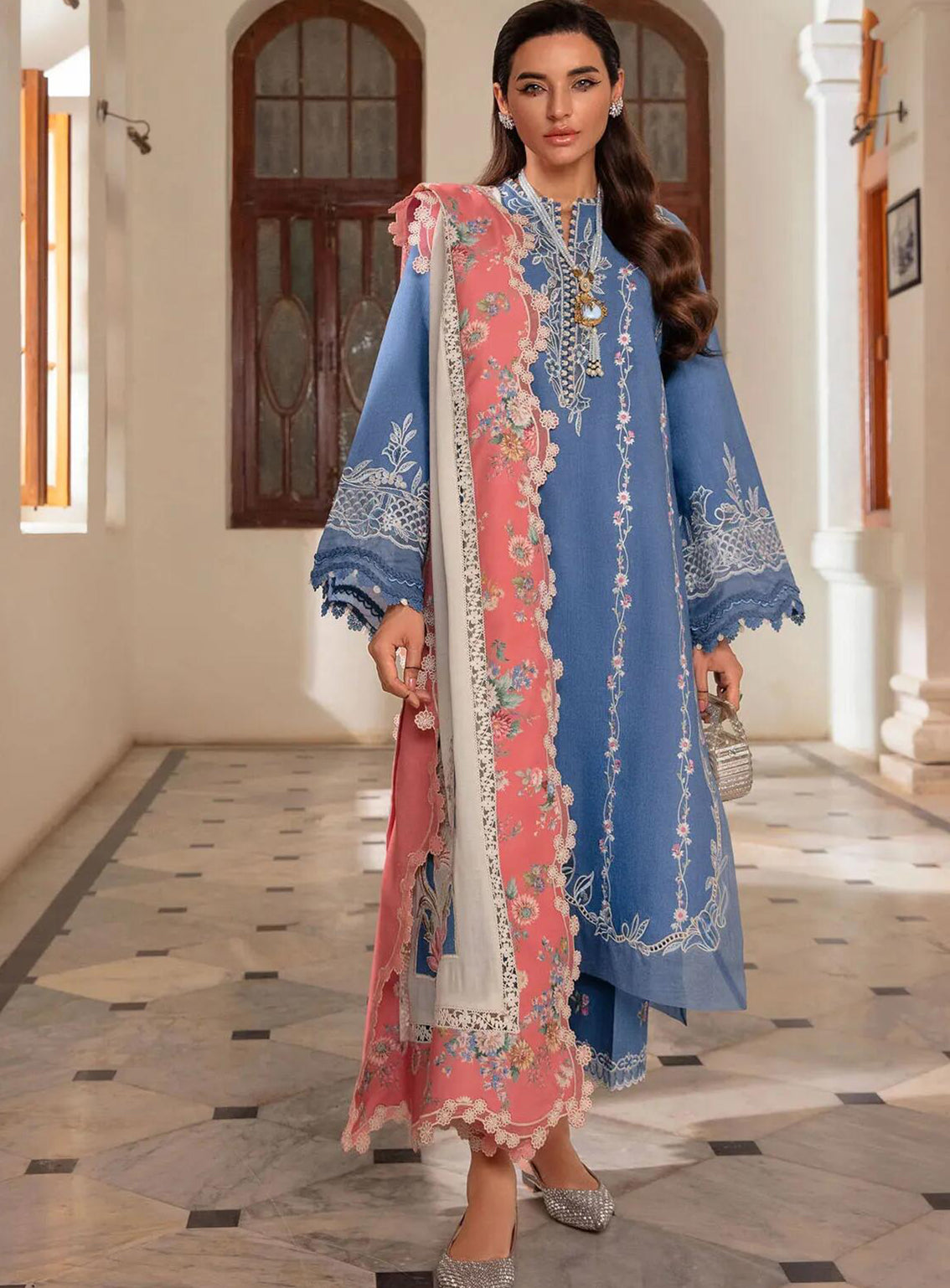 Aaleen By Crimson Embroidered Karandi 3 Piece Unstitched Suit CSS24AW D-04 MODERN MEMSAAB Aaleen By Crimson Embroidered Karandi 3 Piece Unstitched Suit CSS24AW D-04 MODERN MEMSAAB