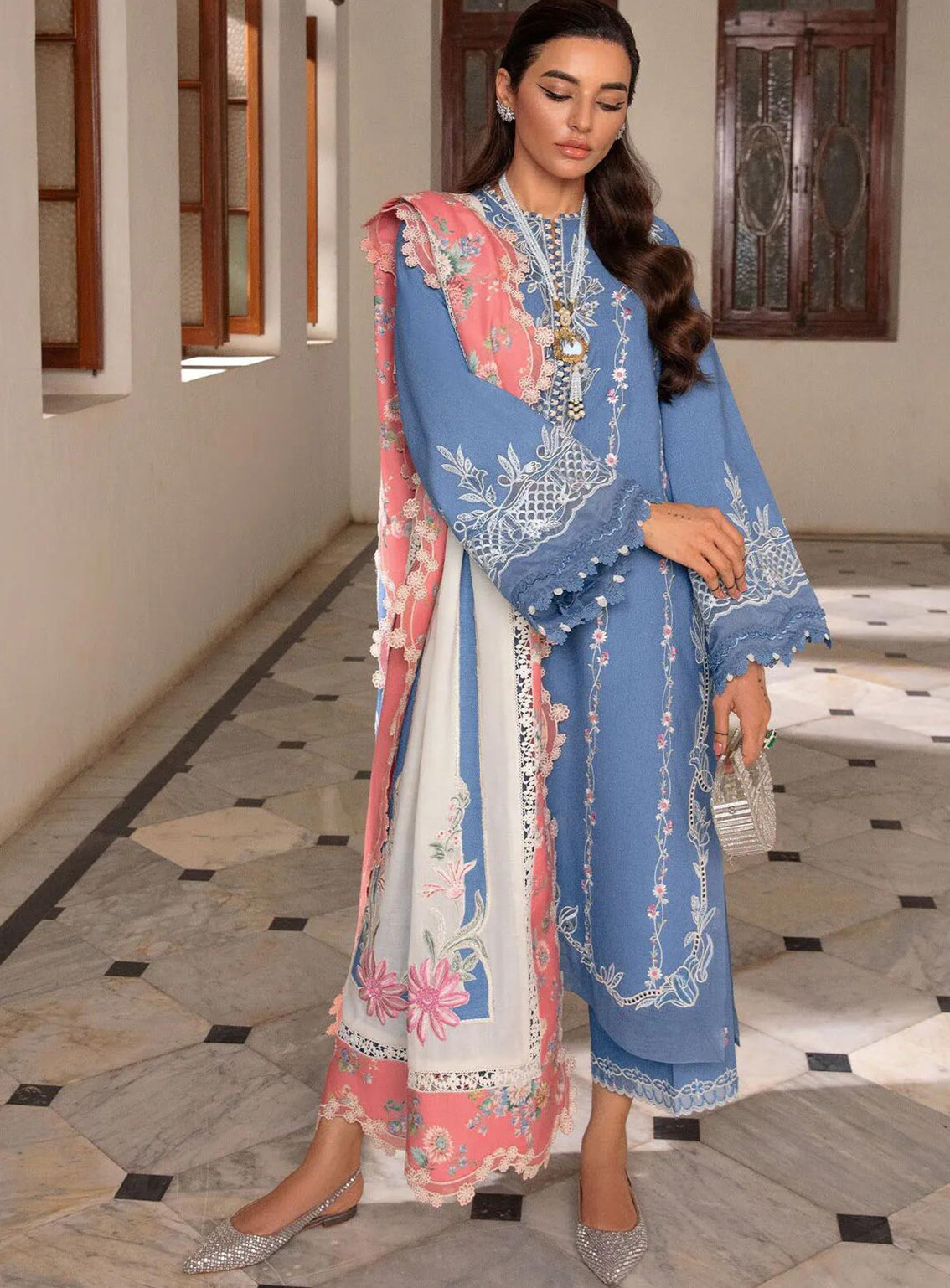 Aaleen By Crimson Embroidered Karandi 3 Piece Unstitched Suit CSS24AW D-04 MODERN MEMSAAB Aaleen By Crimson Embroidered Karandi 3 Piece Unstitched Suit CSS24AW D-04 MODERN MEMSAAB