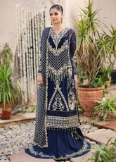 Aangan By Roheenaz Embroidered Chiffon 3 Piece Unstitched Suit RNZ25ALB D-03 NILOFAR