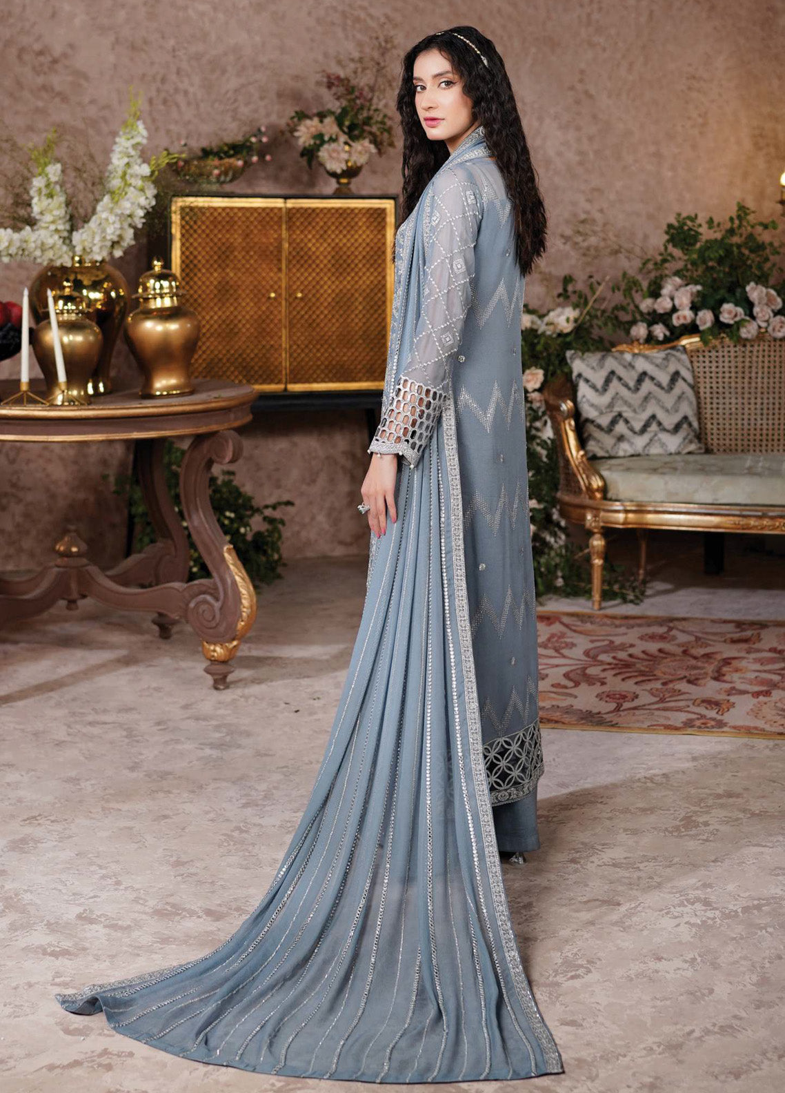 Aarzu By Maryam's Embroidered Chiffon 3 Piece Unstitched Suit MY24A EILEES-A-8006 Aarzu By Maryam's Embroidered Chiffon 3 Piece Unstitched Suit MY24A EILEES-A-8006