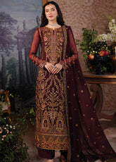 Aarzu By Maryam's Embroidered Chiffon 3 Piece Unstitched Suit MY24A ZIYA-A-8010
