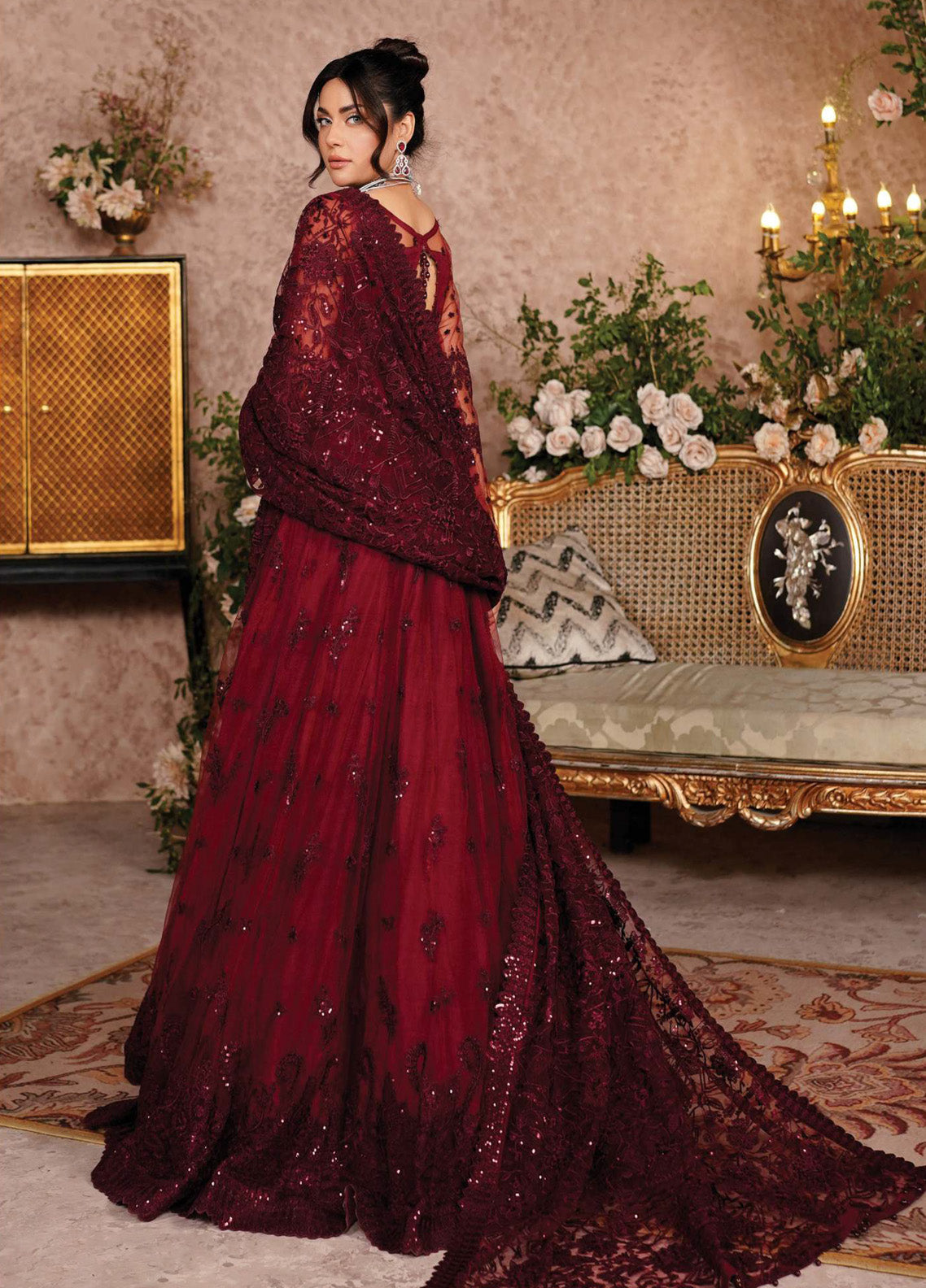 Aarzu By Maryam's Embroidered Net 3 Piece Unstitched Suit MY24A ARIELLA-A-8001 Aarzu By Maryam's Embroidered Net 3 Piece Unstitched Suit MY24A ARIELLA-A-8001