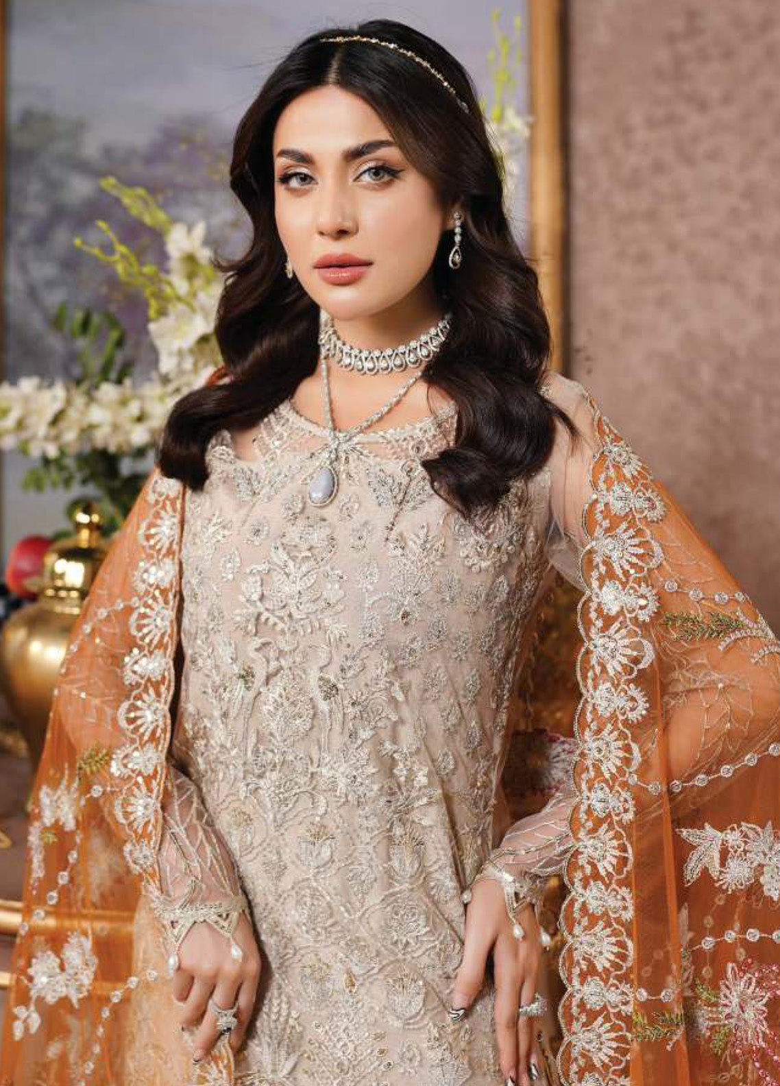 Aarzu By Maryam's Embroidered Net 3 Piece Unstitched Suit MY24A EIRAAM-A-8003 Aarzu By Maryam's Embroidered Net 3 Piece Unstitched Suit MY24A EIRAAM-A-8003