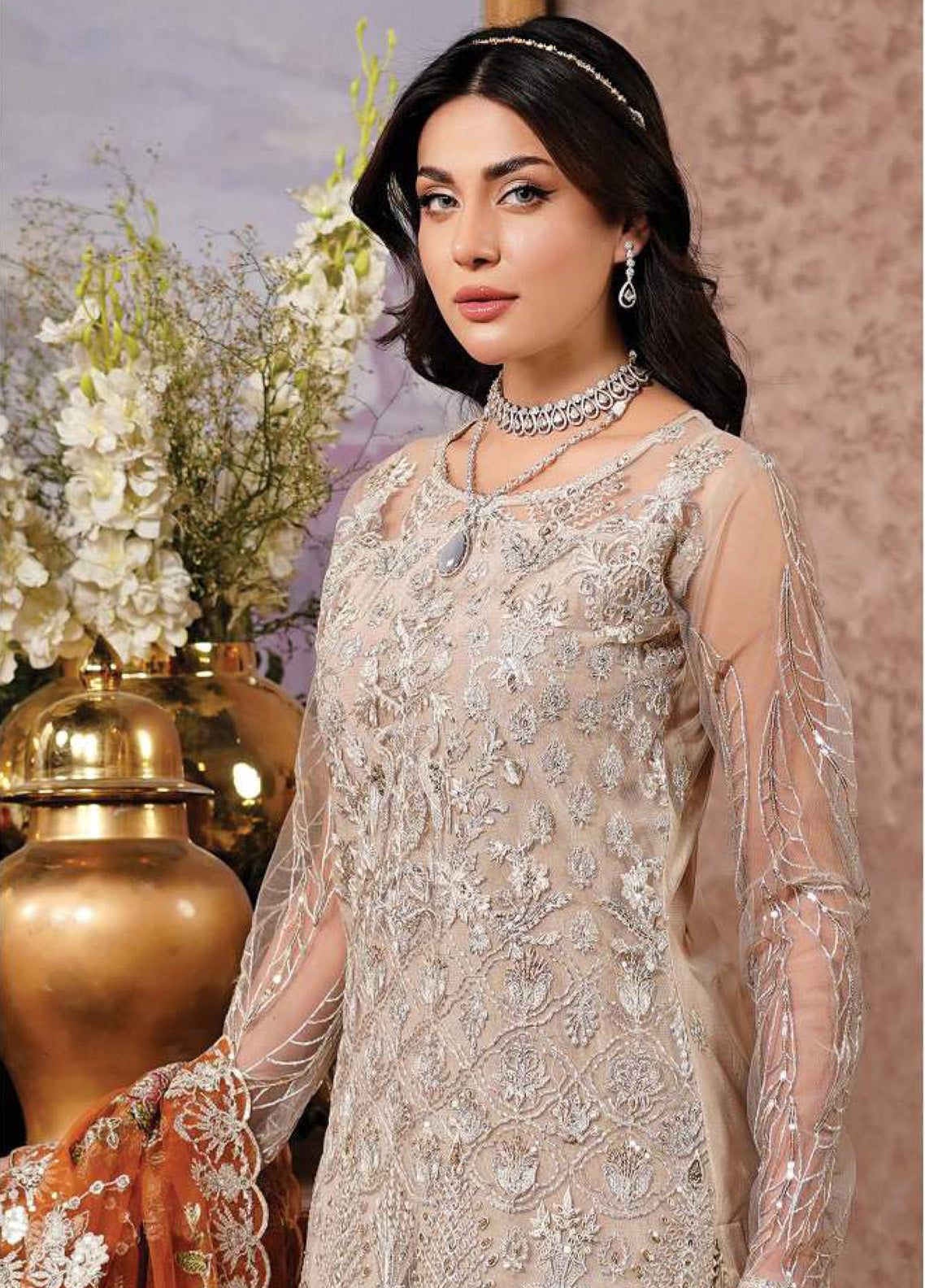 Aarzu By Maryam's Embroidered Net 3 Piece Unstitched Suit MY24A EIRAAM-A-8003 Aarzu By Maryam's Embroidered Net 3 Piece Unstitched Suit MY24A EIRAAM-A-8003