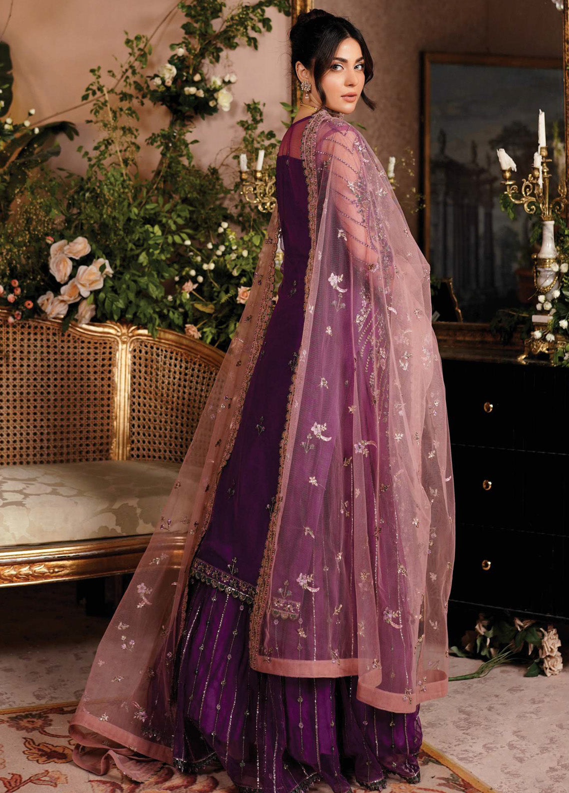 Aarzu By Maryam's Embroidered Net 3 Piece Unstitched Suit MY24A ELAYHA-A-8002 Aarzu By Maryam's Embroidered Net 3 Piece Unstitched Suit MY24A ELAYHA-A-8002