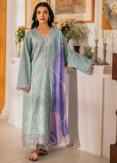 Aashiyana By Roheenaz Embroidered Lawn 3 Piece Unstitched Suit RNZ25ALL RNZ-3A MINAL