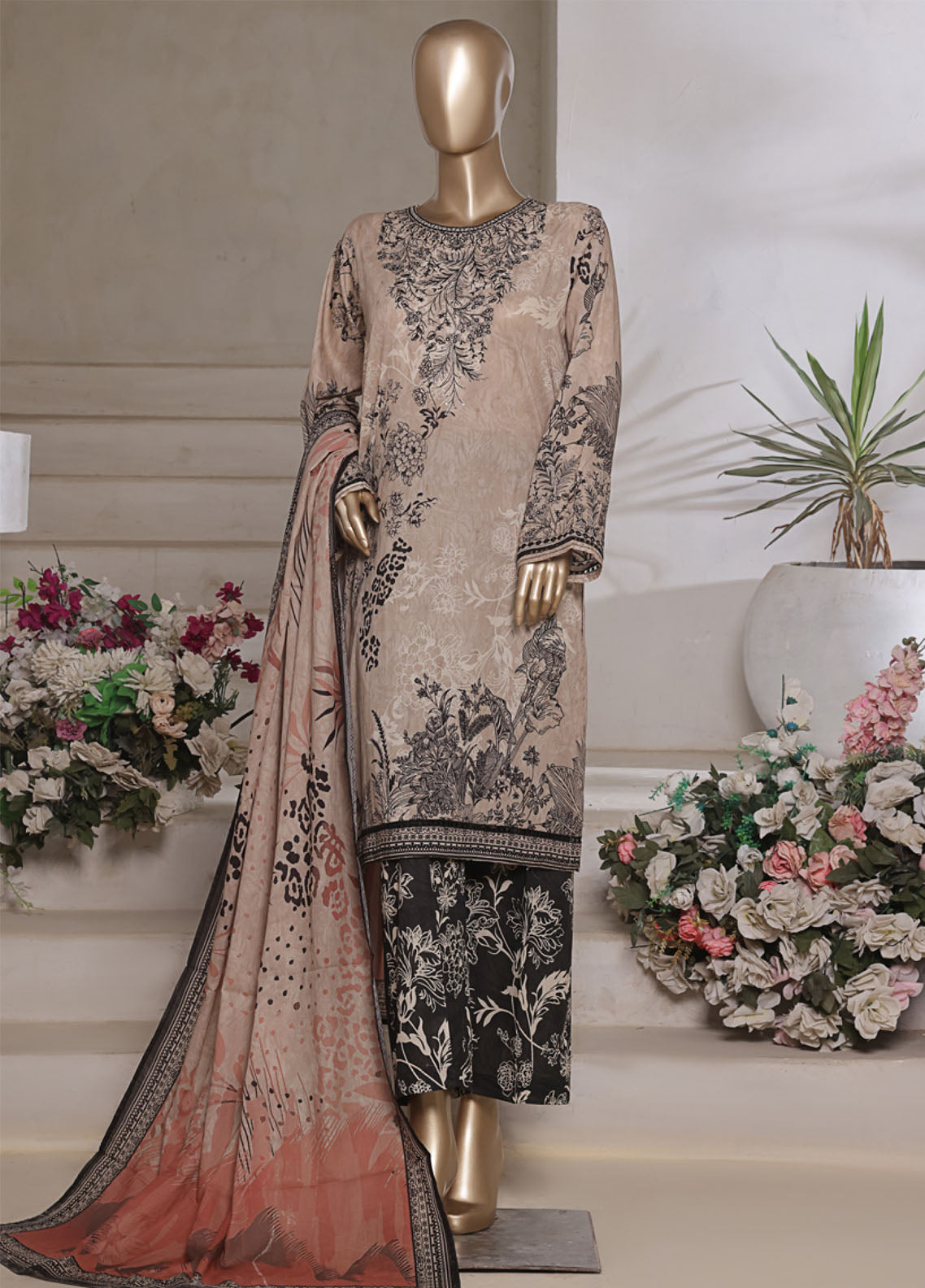 Aashkaar By HZ Textile Embroidered Cotton Lawn 3 Piece Stitched Suit HZ25APECLV3 LPE-540 Aashkaar By HZ Textile Embroidered Cotton Lawn 3 Piece Stitched Suit HZ25APECLV3 LPE-540