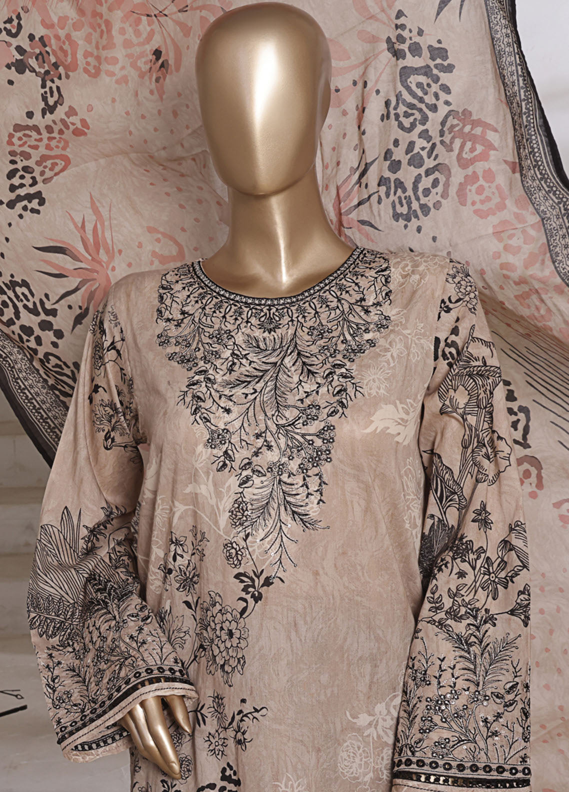 Aashkaar By HZ Textile Embroidered Cotton Lawn 3 Piece Stitched Suit HZ25APECLV3 LPE-540 Aashkaar By HZ Textile Embroidered Cotton Lawn 3 Piece Stitched Suit HZ25APECLV3 LPE-540