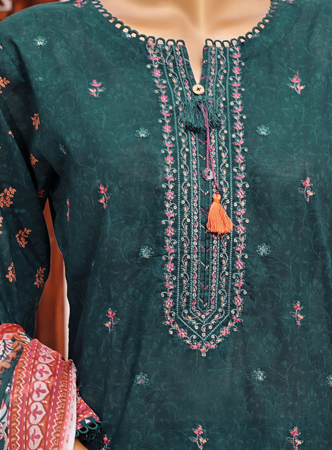 Aashkaar By HZ Textile Embroidered Lawn 3 Piece Stitched Suit - HZ24A D-405 Aashkaar By HZ Textile Embroidered Lawn 3 Piece Stitched Suit - HZ24A D-405