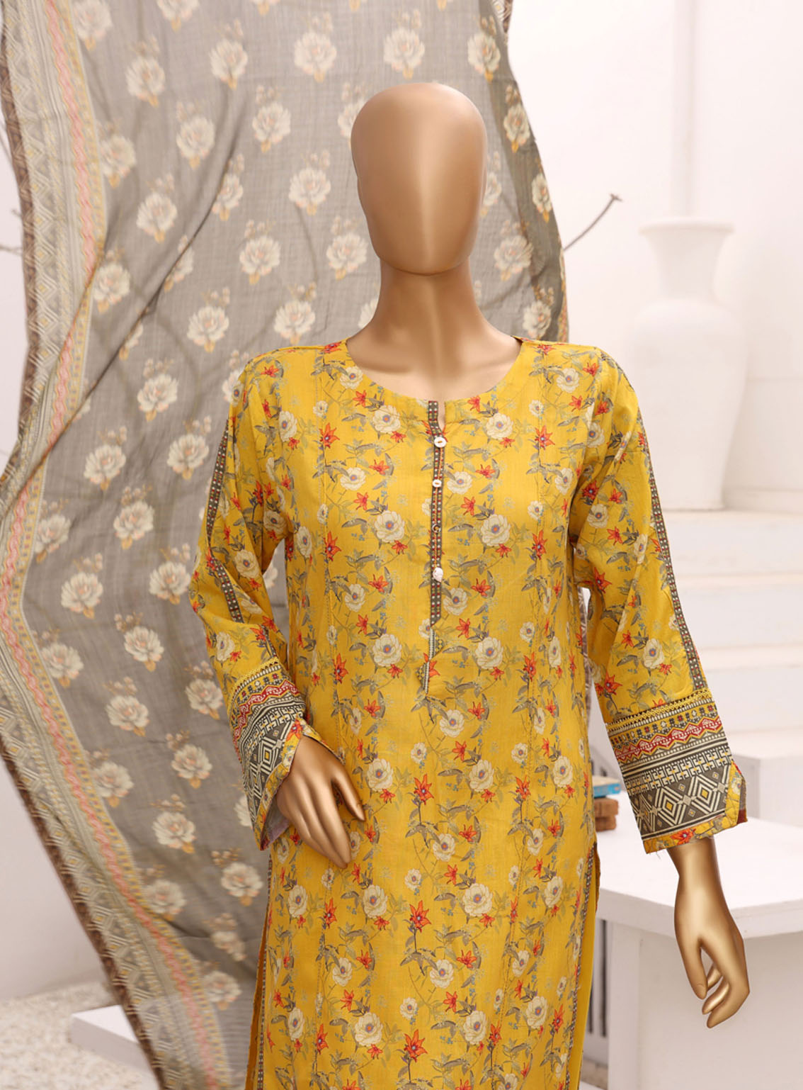 Aashkaar By HZ Textile Embroidered Lawn 3 Piece Stitched Suit HZ24AV5 AEL-401 Aashkaar By HZ Textile Embroidered Lawn 3 Piece Stitched Suit HZ24AV5 AEL-401