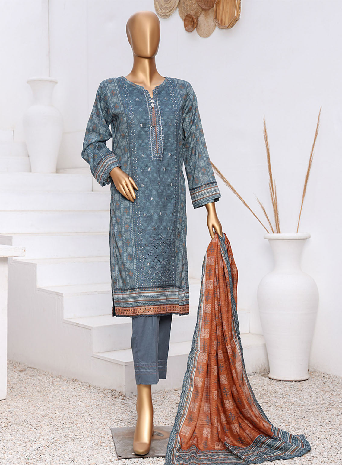 Aashkaar By HZ Textile Embroidered Lawn 3 Piece Stitched Suit HZ24AV5 AEL-402 Aashkaar By HZ Textile Embroidered Lawn 3 Piece Stitched Suit HZ24AV5 AEL-402