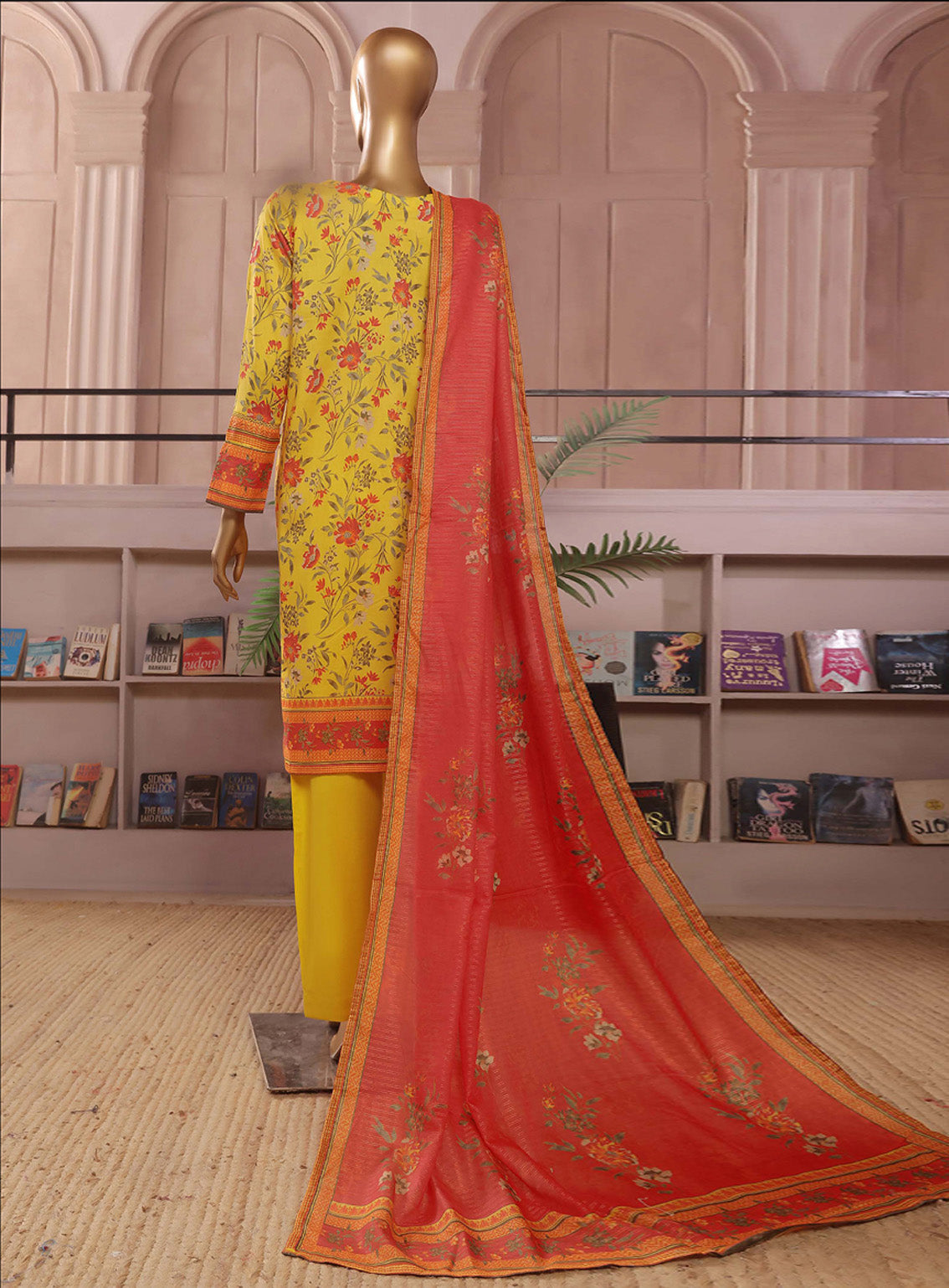 Aashkaar By HZ Textile Embroidered Lawn 3 Piece Stitched Suit HZ25AV3 PEC-105 BRIGHT YELLOW Aashkaar By HZ Textile Embroidered Lawn 3 Piece Stitched Suit HZ25AV3 PEC-105 BRIGHT YELLOW