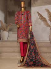 Aashkaar By HZ Textile Embroidered Lawn 3 Piece Stitched Suit HZ25AV4 EPL-015 PINK BLAST