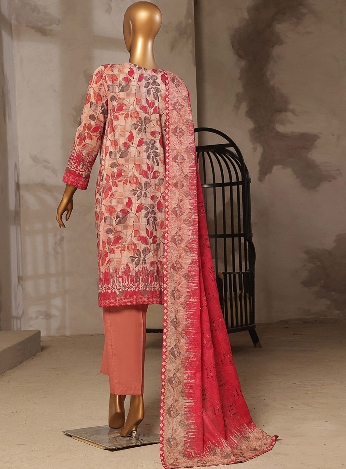 Aashkaar By HZ Textile Embroidered Lawn 3 Piece Stitched Suit HZ25AV4 EPL-016 PEACH HUES Aashkaar By HZ Textile Embroidered Lawn 3 Piece Stitched Suit HZ25AV4 EPL-016 PEACH HUES