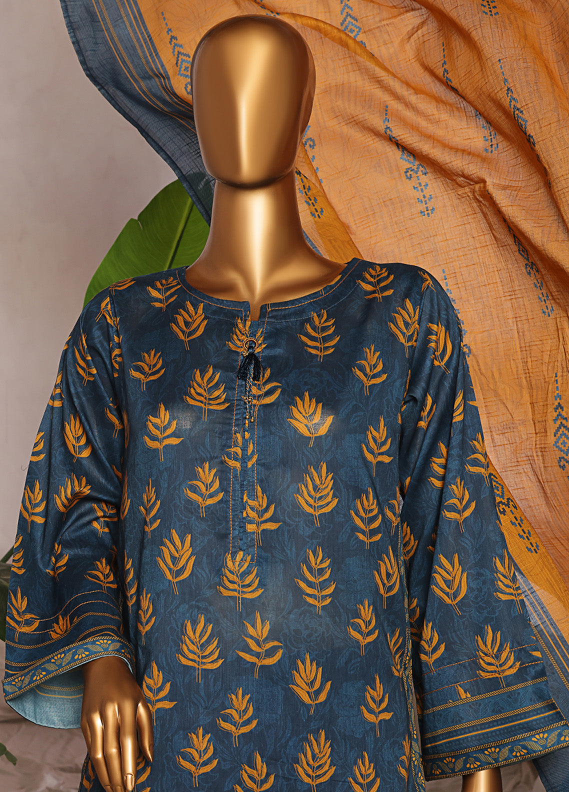 Aashkaar By HZ Textile Embroidered Lawn 3 Piece Stitched Suit HZ25AV5 EPL-004 TROPICAL BLUE Aashkaar By HZ Textile Embroidered Lawn 3 Piece Stitched Suit HZ25AV5 EPL-004 TROPICAL BLUE