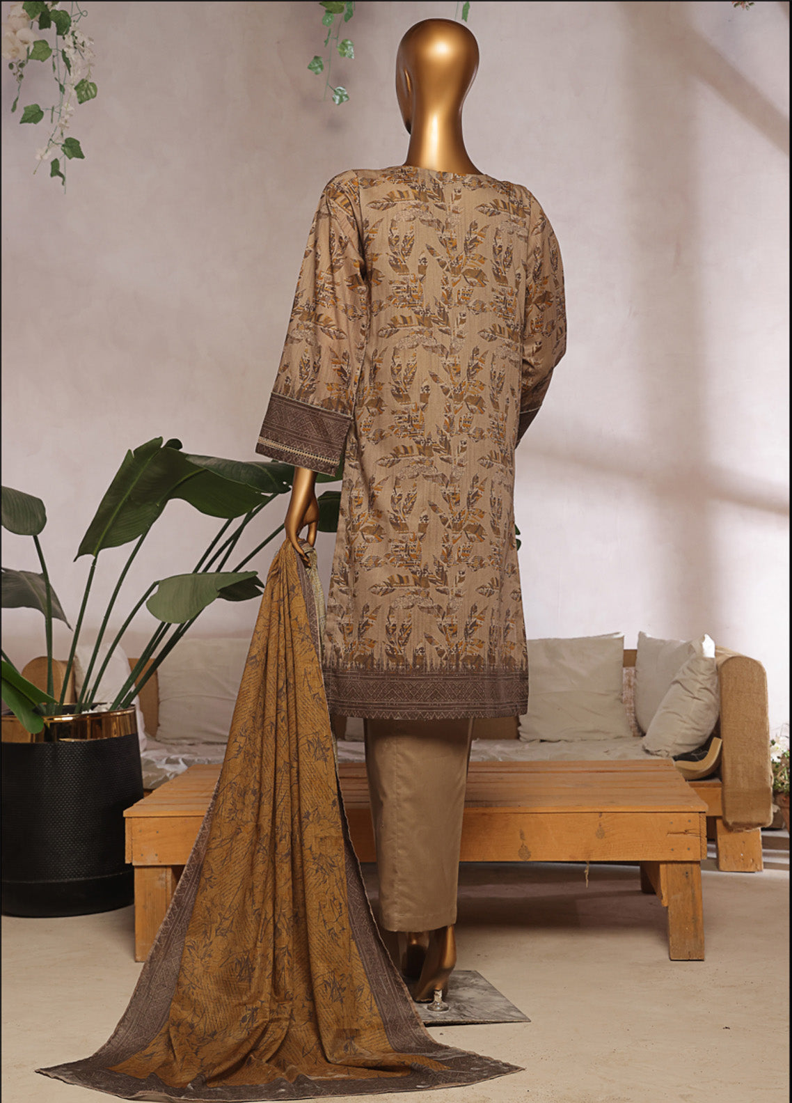 Aashkaar By HZ Textile Embroidered Lawn 3 Piece Stitched Suit HZ25AV5 EPL-005 RUSSIAN OLIVE Aashkaar By HZ Textile Embroidered Lawn 3 Piece Stitched Suit HZ25AV5 EPL-005 RUSSIAN OLIVE