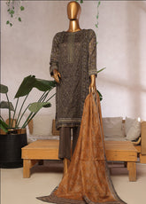 Aashkaar By HZ Textile Embroidered Lawn 3 Piece Stitched Suit HZ25AV5 EPL-009 FOREST GREEN