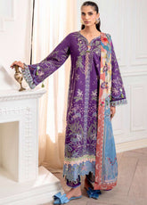 Aezel By Roheenaz Embroidered Cambric 3 Piece Unstitched Suit RNZ25AEC D-1B EMAAN