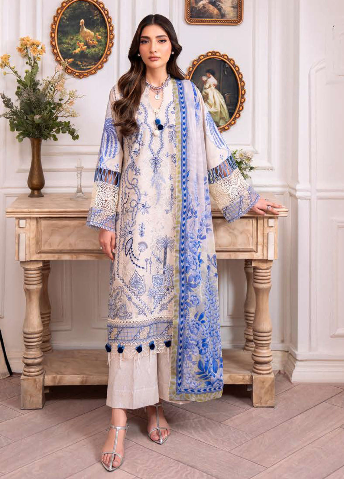 Aezel By Roheenaz Embroidered Cambric 3 Piece Unstitched Suit RNZ25AEC D-3A ELEEN Aezel By Roheenaz Embroidered Cambric 3 Piece Unstitched Suit RNZ25AEC D-3A ELEEN