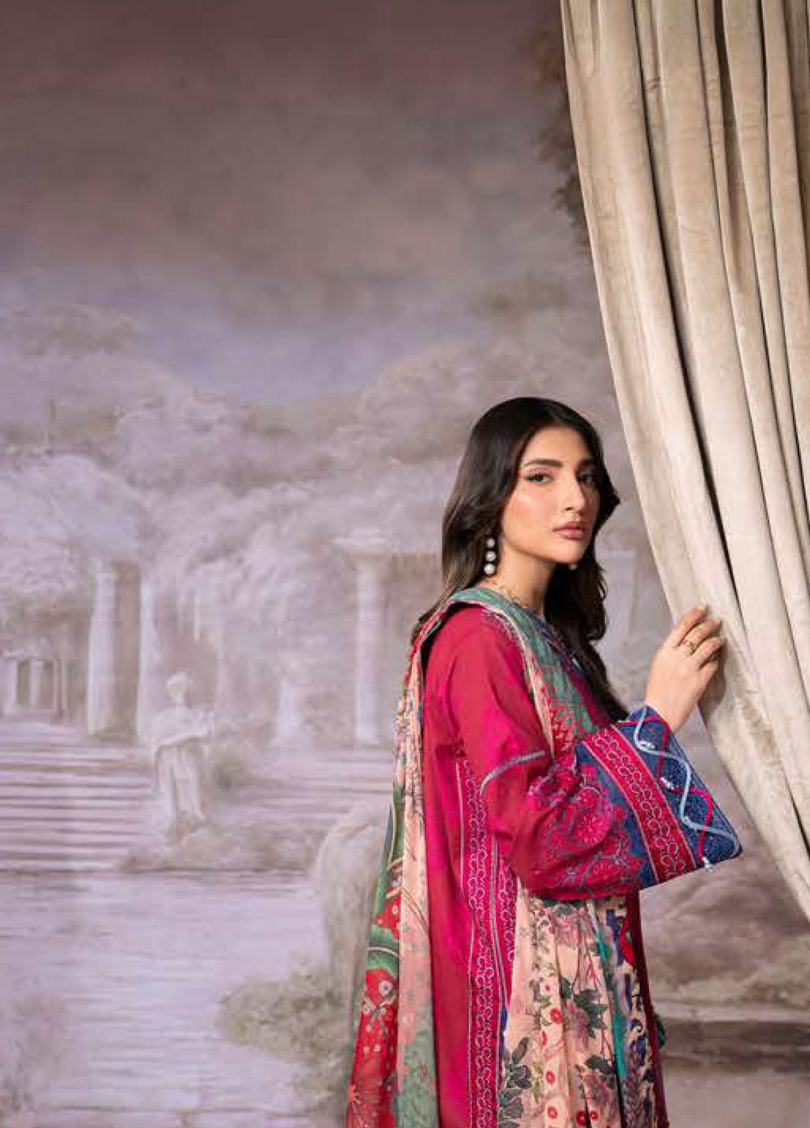 Aezel By Roheenaz Embroidered Cambric 3 Piece Unstitched Suit RNZ25AEC D-5B ORIVA Aezel By Roheenaz Embroidered Cambric 3 Piece Unstitched Suit RNZ25AEC D-5B ORIVA
