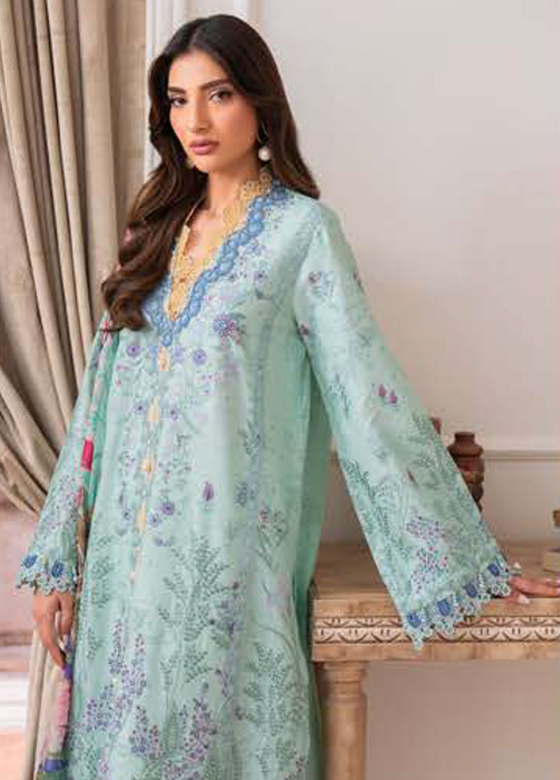 Aezel By Roheenaz Embroidered Cambric 3 Piece Unstitched Suit RNZ25AEC D-7A AVIRA Aezel By Roheenaz Embroidered Cambric 3 Piece Unstitched Suit RNZ25AEC D-7A AVIRA