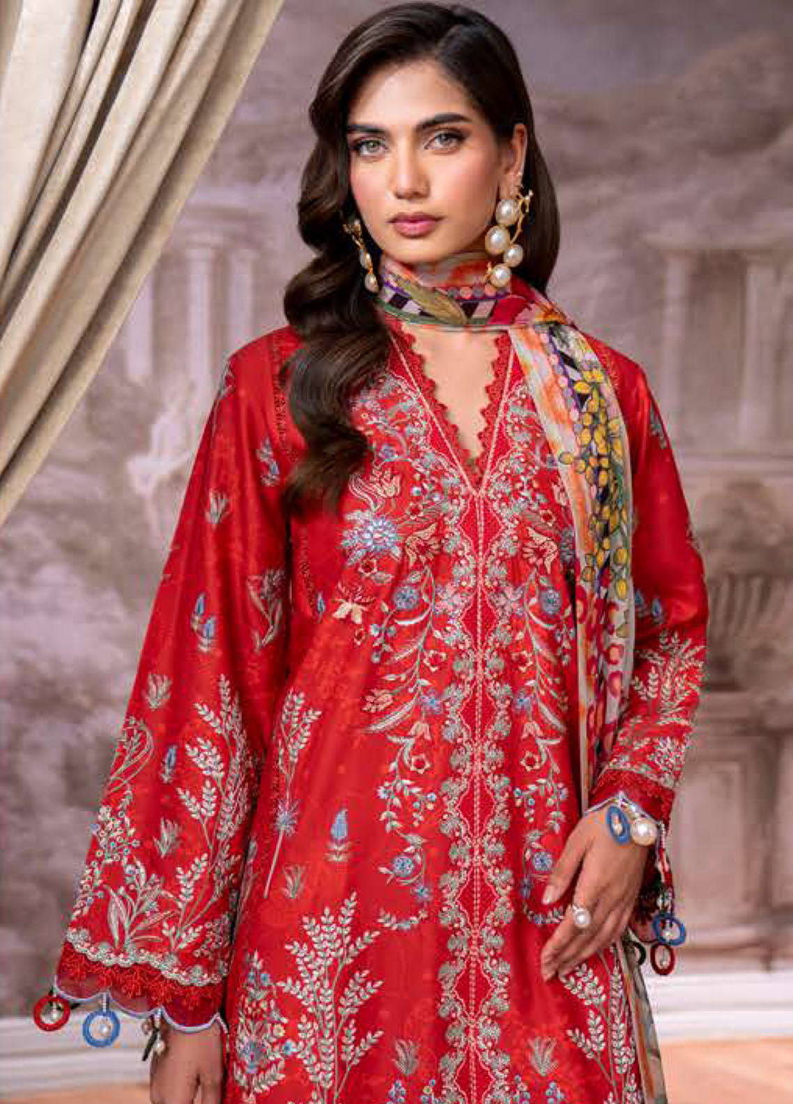 Aezel By Roheenaz Embroidered Cambric 3 Piece Unstitched Suit RNZ25AEC D-7B LYRAH Aezel By Roheenaz Embroidered Cambric 3 Piece Unstitched Suit RNZ25AEC D-7B LYRAH