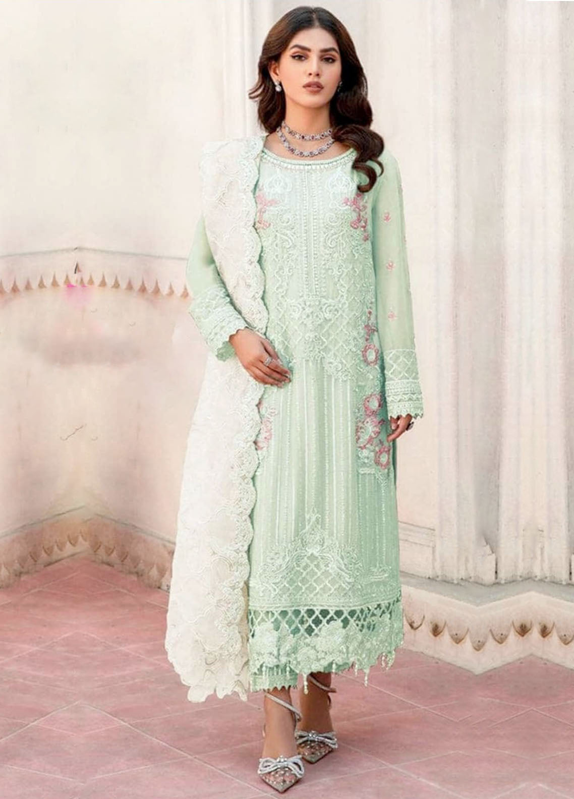Affordable Wear By Schick Embroidered Organza Adda Takai Handwork 3 Piece Unstitched Suit SDH24AW D-04 Affordable Wear By Schick Embroidered Organza Adda Takai Handwork 3 Piece Unstitched Suit SDH24AW D-04