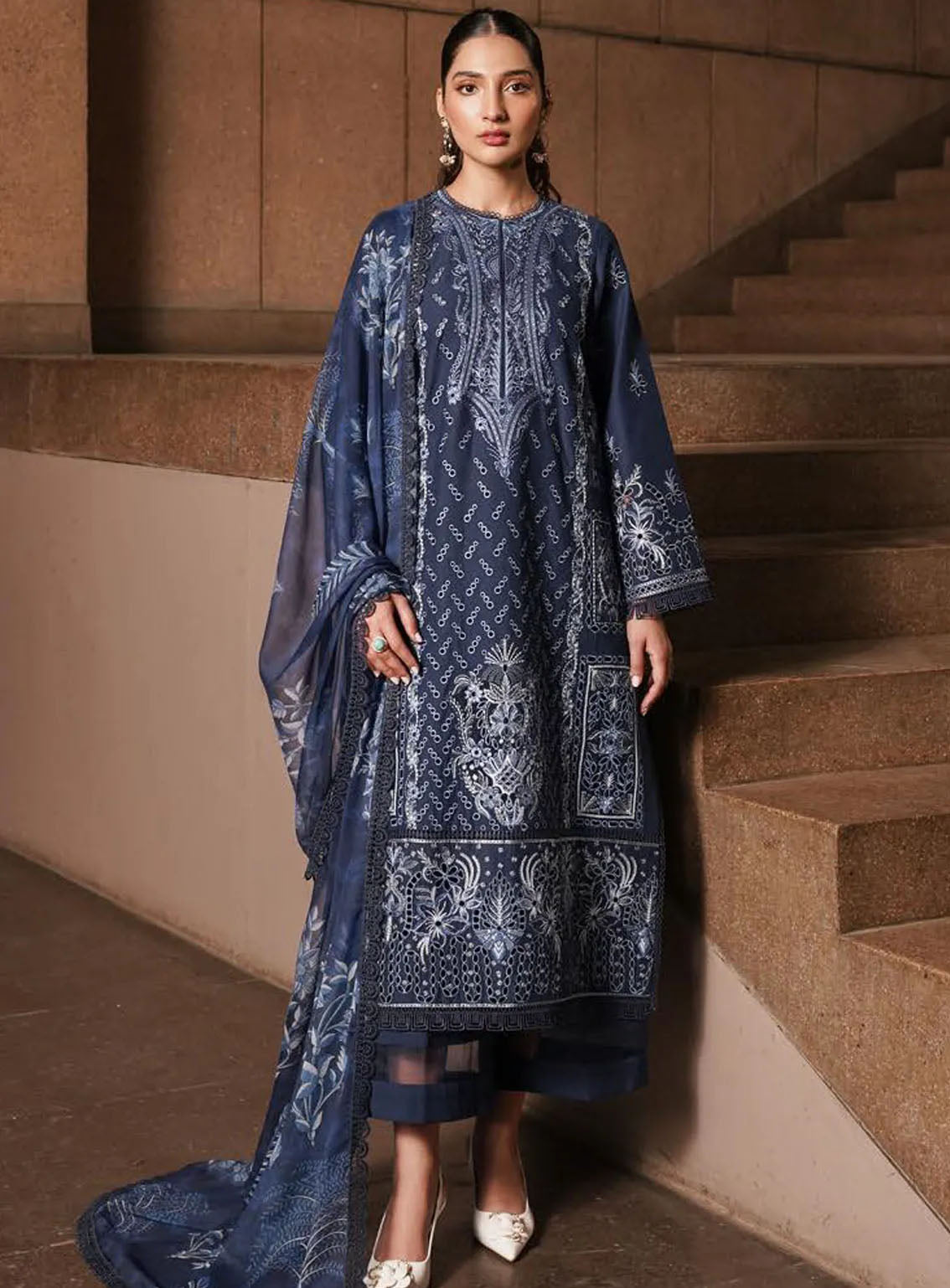 Afrozeh Festive Chikankari Lawn 3 Piece Unstitched Suit AF24CL CAPRI Afrozeh Festive Chikankari Lawn 3 Piece Unstitched Suit AF24CL CAPRI