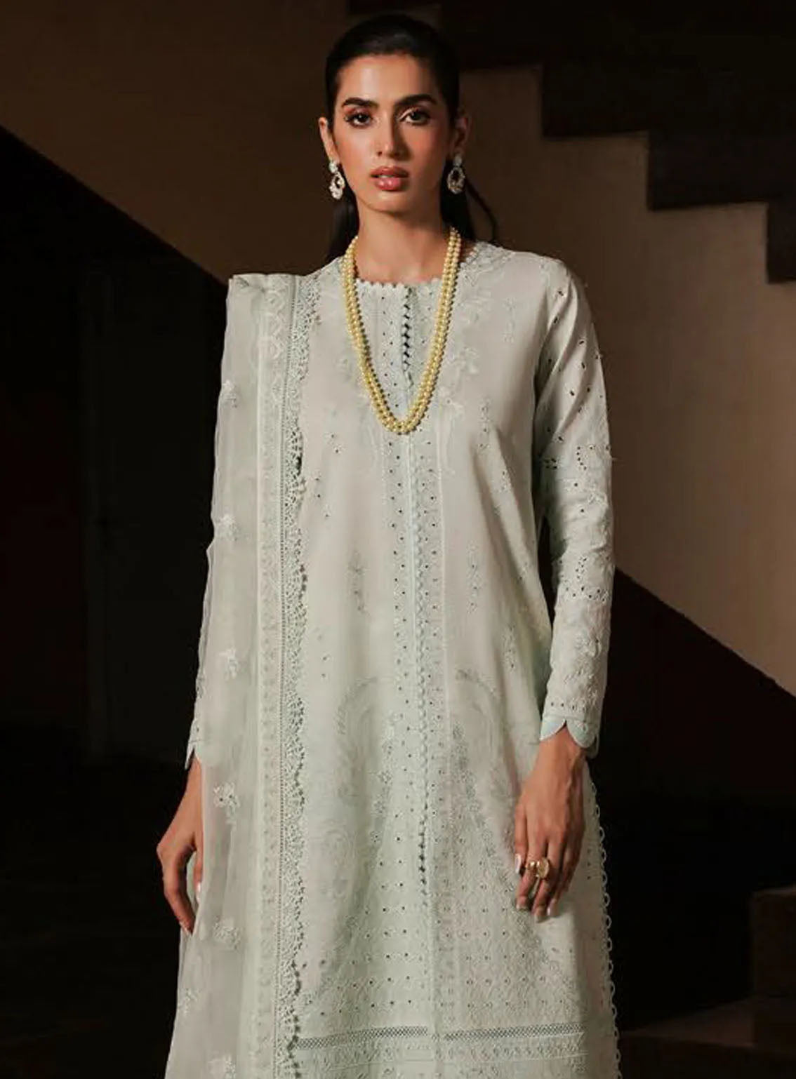 Afrozeh Festive Chikankari Lawn 3 Piece Unstitched Suit AF24CL CELADON Afrozeh Festive Chikankari Lawn 3 Piece Unstitched Suit AF24CL CELADON