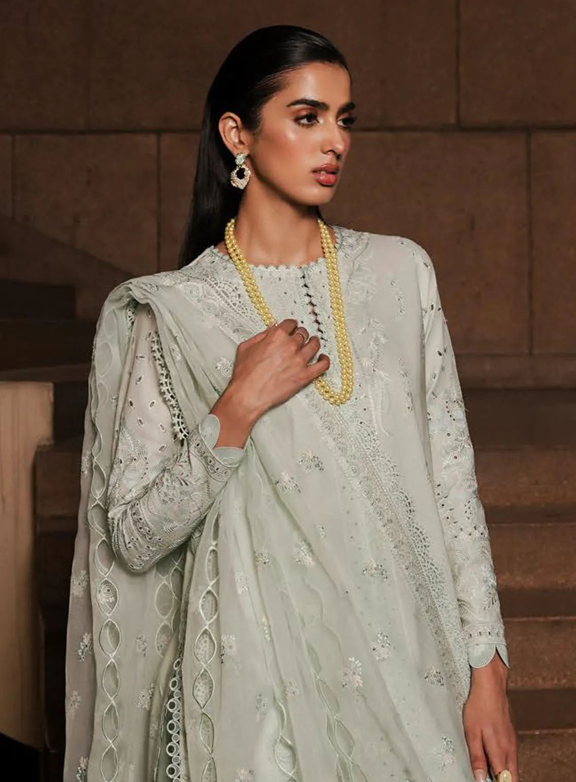 Afrozeh Festive Chikankari Lawn 3 Piece Unstitched Suit AF24CL CELADON Afrozeh Festive Chikankari Lawn 3 Piece Unstitched Suit AF24CL CELADON