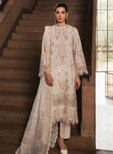 Afrozeh Festive Chikankari Lawn 3 Piece Unstitched Suit AF24CL GYPSUM