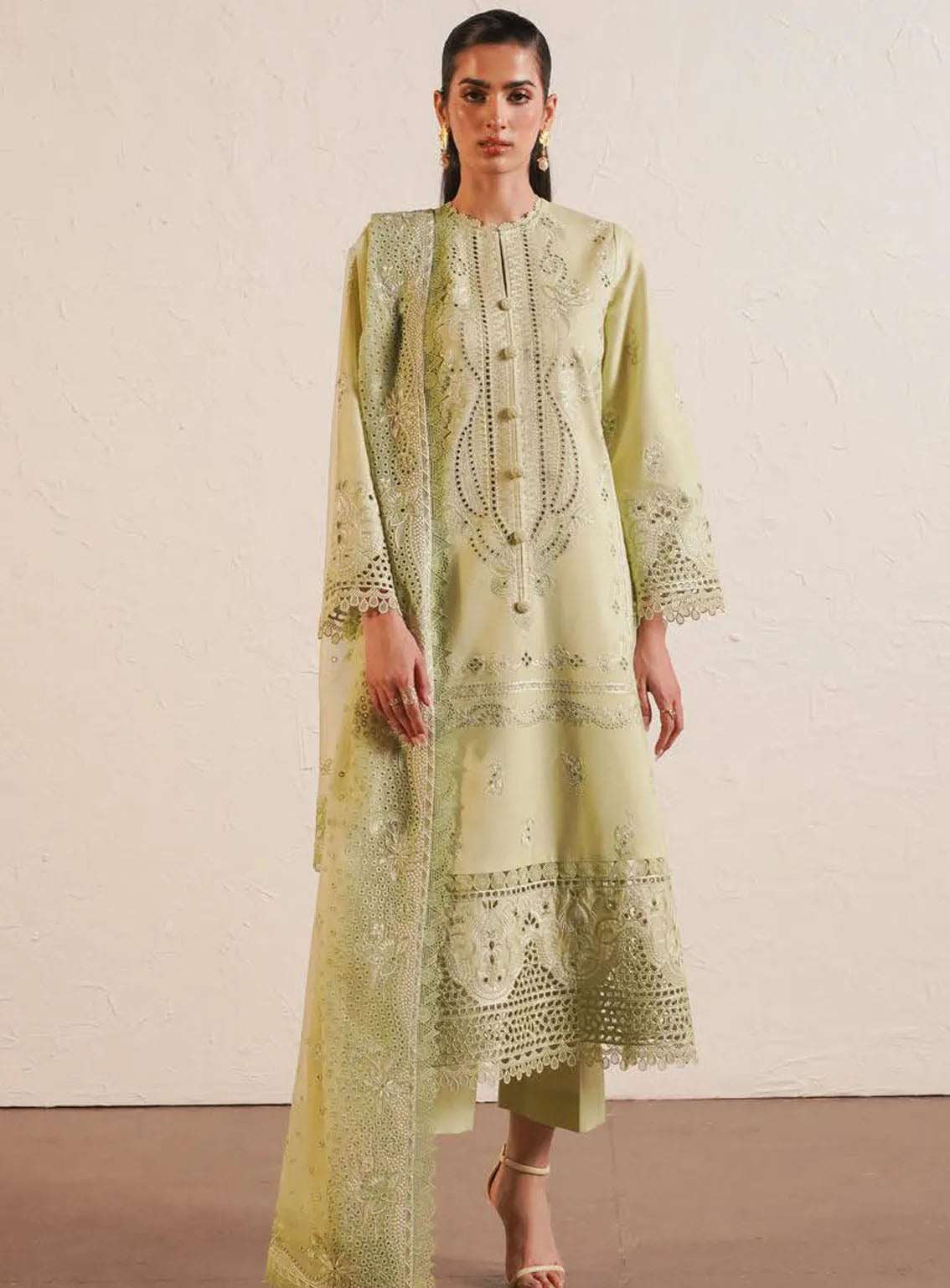 Afrozeh Festive Chikankari Lawn 3 Piece Unstitched Suit AF24CL KELLY Afrozeh Festive Chikankari Lawn 3 Piece Unstitched Suit AF24CL KELLY