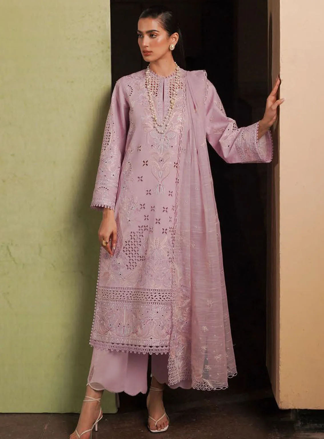 Afrozeh Festive Chikankari Lawn 3 Piece Unstitched Suit AF24CL THISTLE Afrozeh Festive Chikankari Lawn 3 Piece Unstitched Suit AF24CL THISTLE