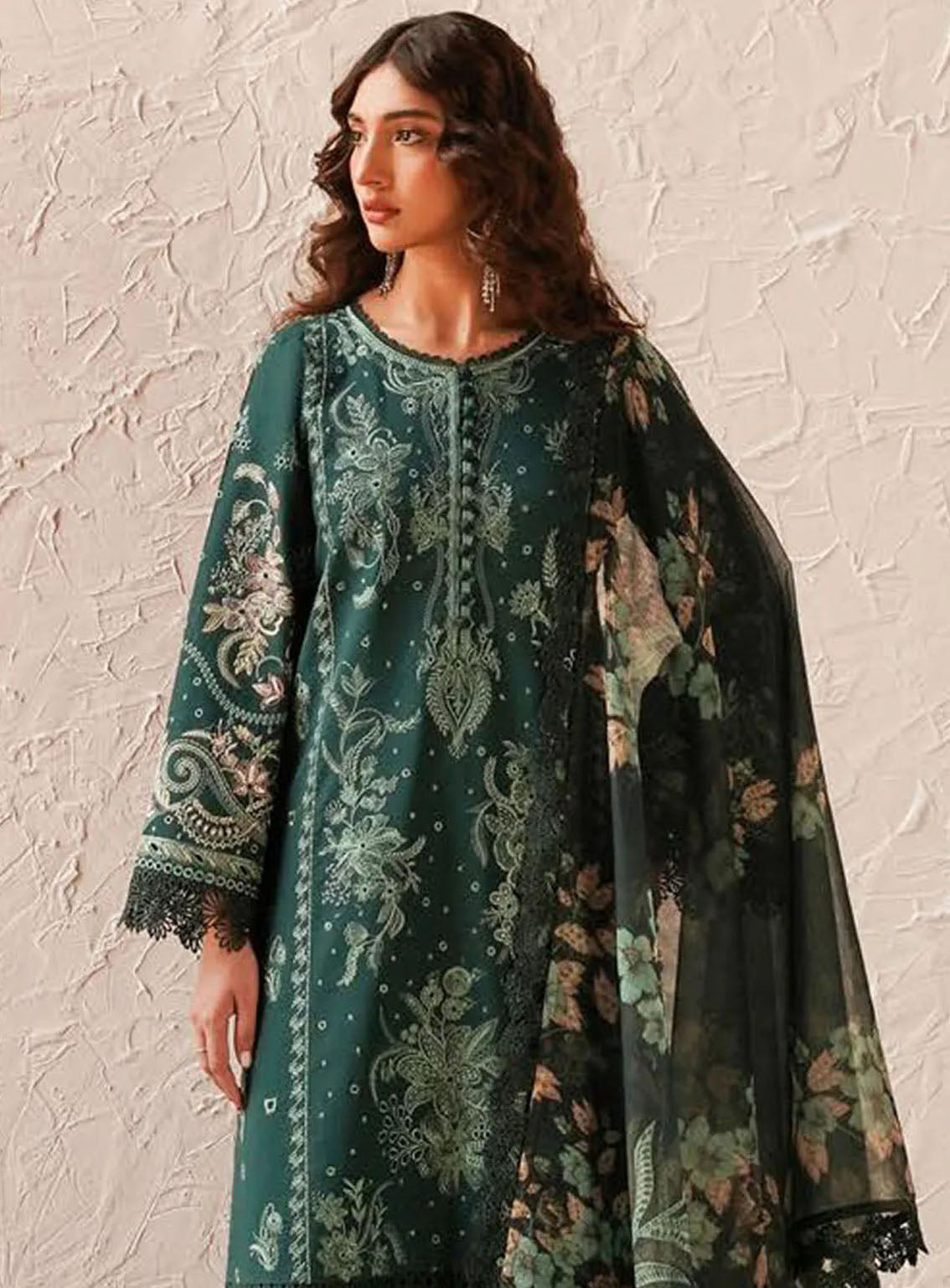 Afrozeh Festive Chikankari Lawn 3 Piece Unstitched Suit AF24CL VIRIDIAN Afrozeh Festive Chikankari Lawn 3 Piece Unstitched Suit AF24CL VIRIDIAN