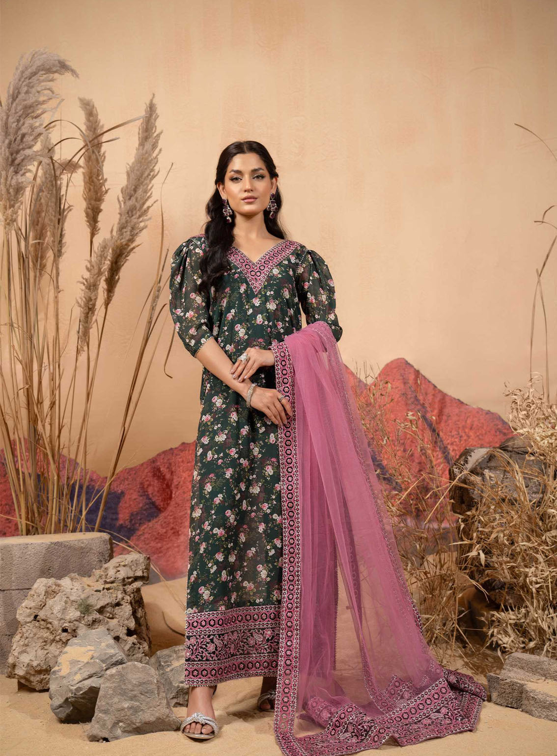 Afsana By HemStitch Embroidered Chiffon 3 Piece Stitched Suit HS24AV2 D-ACV2-06 SAIBA Afsana By HemStitch Embroidered Chiffon 3 Piece Stitched Suit HS24AV2 D-ACV2-06 SAIBA