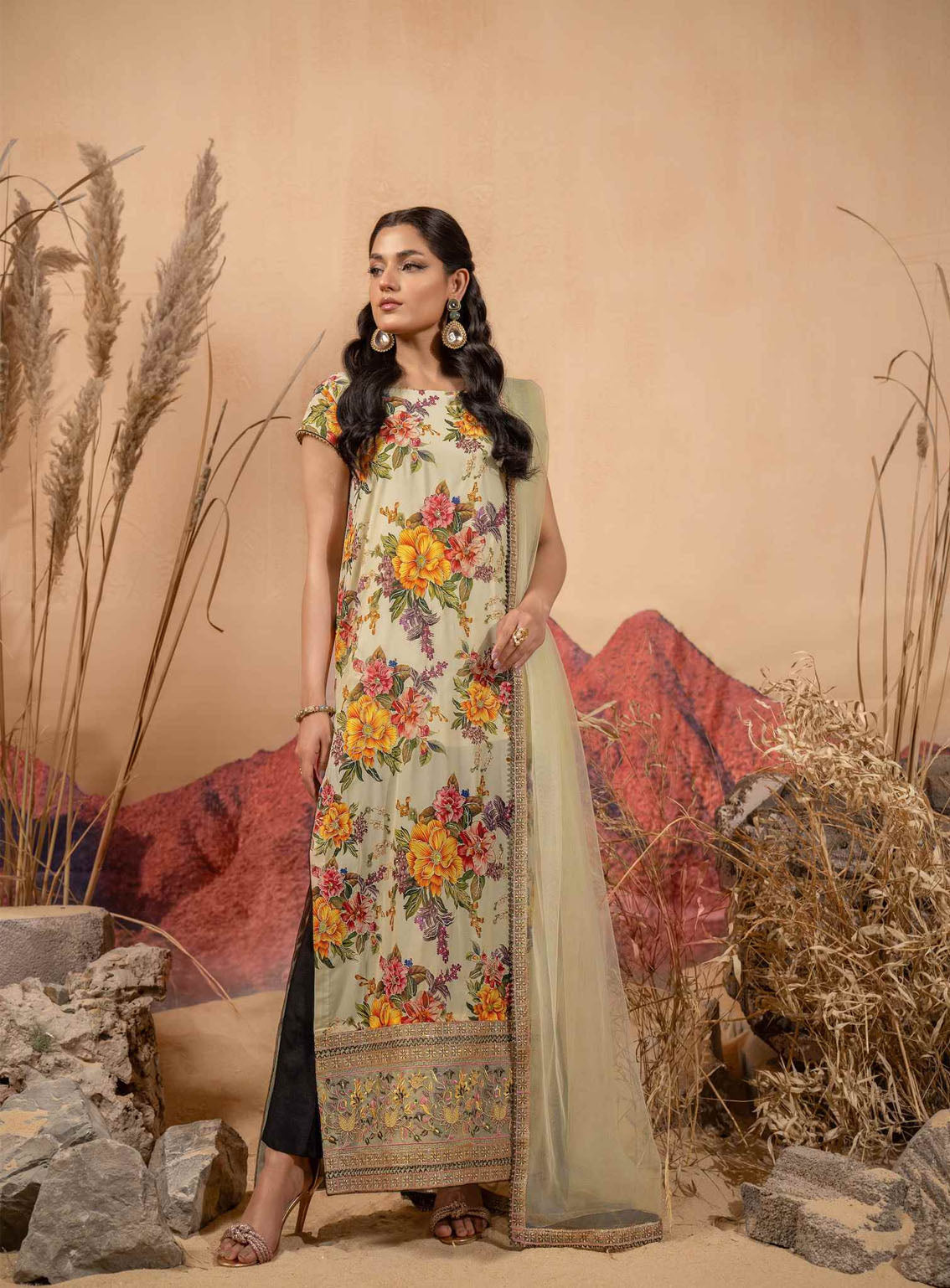 Afsana By HemStitch Embroidered Chiffon 3 Piece Stitched Suit HS24AV2 D-ACV2-07 FIORA Afsana By HemStitch Embroidered Chiffon 3 Piece Stitched Suit HS24AV2 D-ACV2-07 FIORA