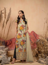 Afsana By HemStitch Embroidered Chiffon 3 Piece Stitched Suit HS24AV2 D-ACV2-07 FIORA