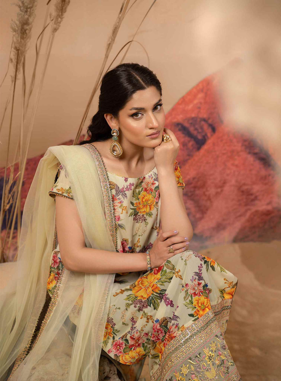 Afsana By HemStitch Embroidered Chiffon 3 Piece Stitched Suit HS24AV2 D-ACV2-07 FIORA Afsana By HemStitch Embroidered Chiffon 3 Piece Stitched Suit HS24AV2 D-ACV2-07 FIORA