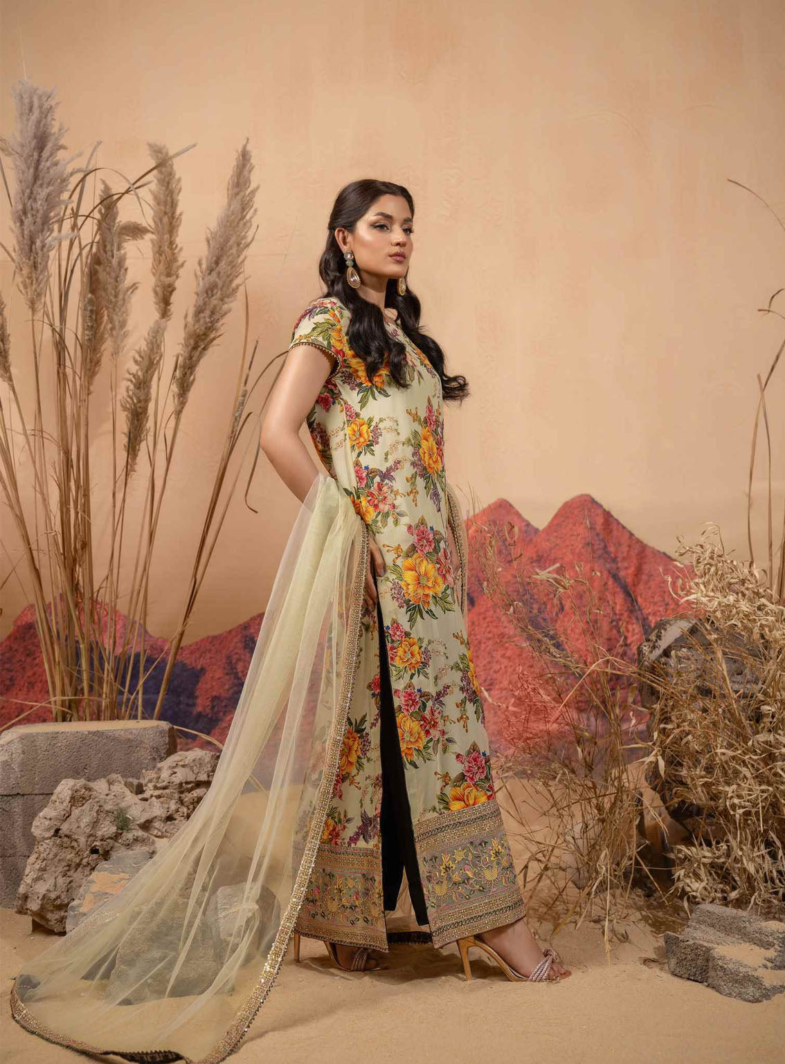 Afsana By HemStitch Embroidered Chiffon 3 Piece Stitched Suit HS24AV2 D-ACV2-07 FIORA Afsana By HemStitch Embroidered Chiffon 3 Piece Stitched Suit HS24AV2 D-ACV2-07 FIORA