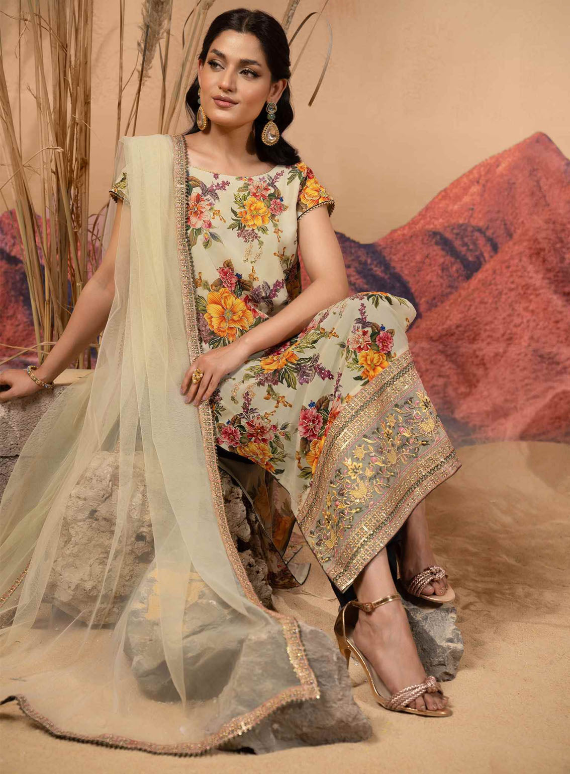 Afsana By HemStitch Embroidered Chiffon 3 Piece Stitched Suit HS24AV2 D-ACV2-07 FIORA Afsana By HemStitch Embroidered Chiffon 3 Piece Stitched Suit HS24AV2 D-ACV2-07 FIORA