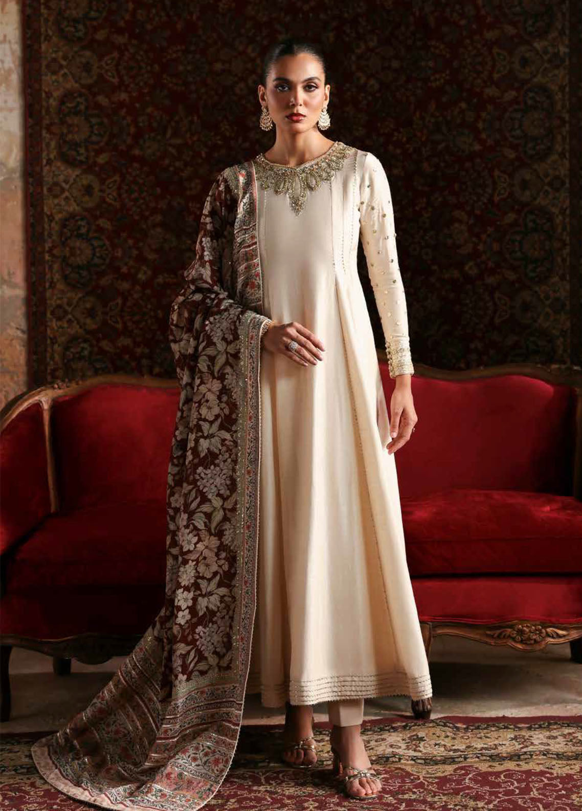 Afsana-E-Silk By Emaan Adeel Embroidered Raw Silk 3 Piece Unstitched Suit EA25AS D-LALEH Afsana-E-Silk By Emaan Adeel Embroidered Raw Silk 3 Piece Unstitched Suit EA25AS D-LALEH