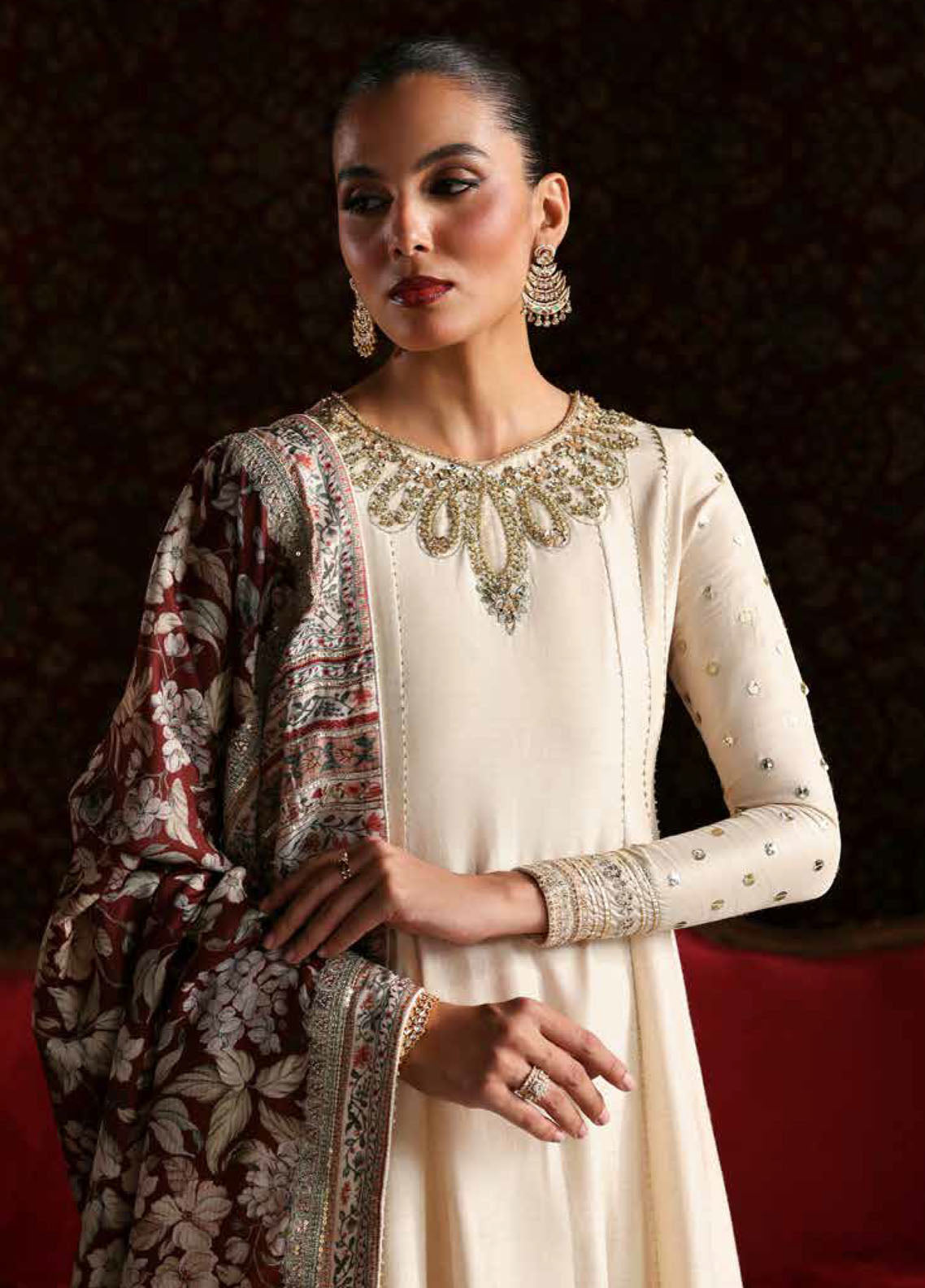 Afsana-E-Silk By Emaan Adeel Embroidered Raw Silk 3 Piece Unstitched Suit EA25AS D-LALEH Afsana-E-Silk By Emaan Adeel Embroidered Raw Silk 3 Piece Unstitched Suit EA25AS D-LALEH