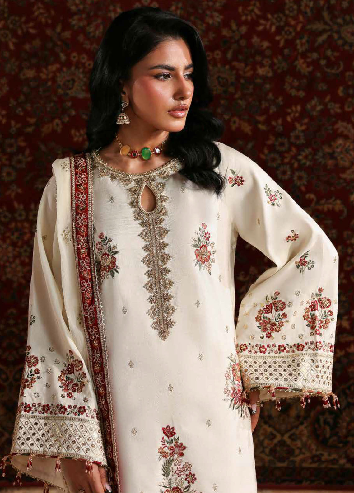 Afsana-E-Silk By Emaan Adeel Embroidered Raw Silk 3 Piece Unstitched Suit EA25AS D-RUKHSAR Afsana-E-Silk By Emaan Adeel Embroidered Raw Silk 3 Piece Unstitched Suit EA25AS D-RUKHSAR
