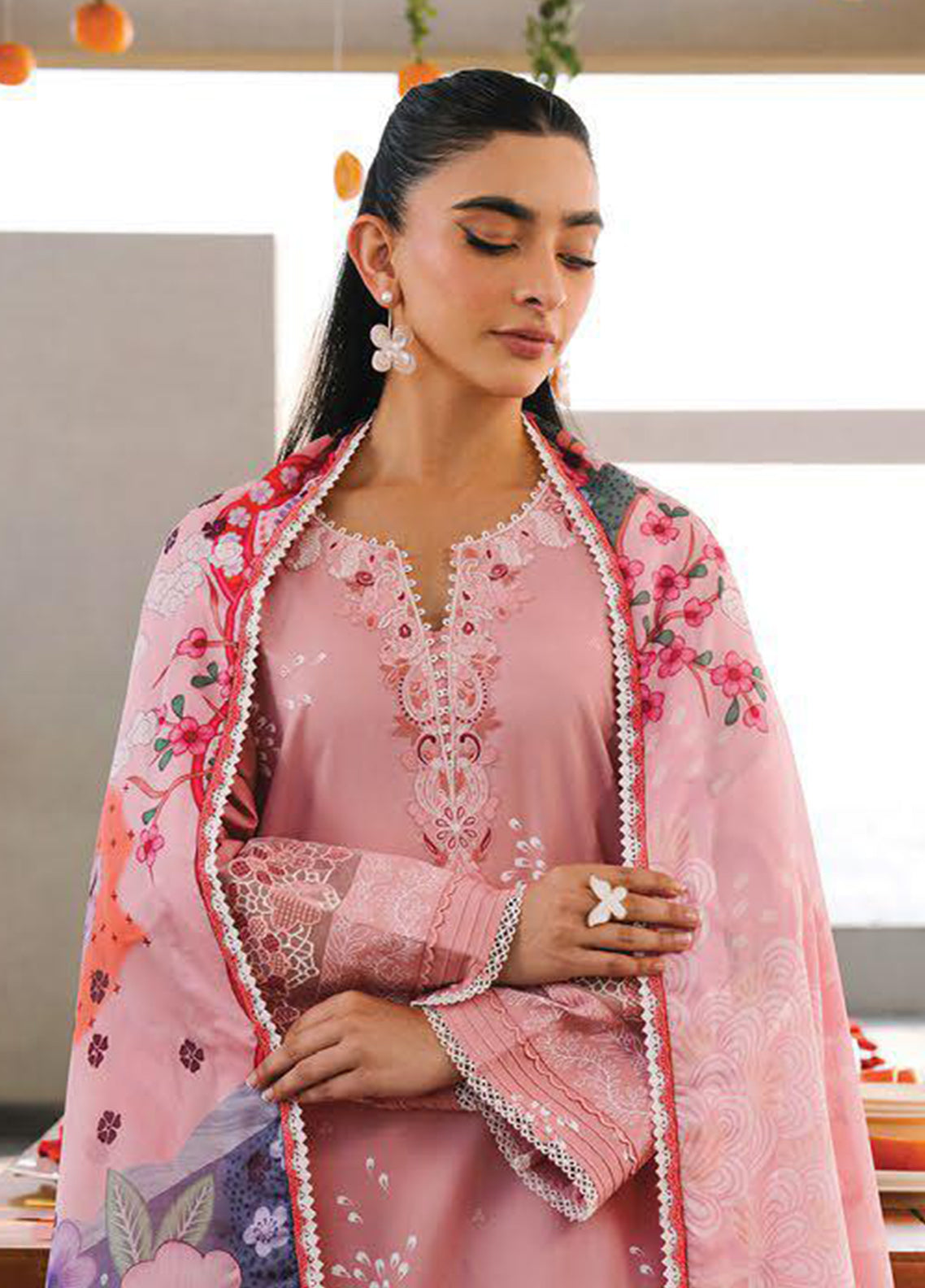 Afsanah By Seran Embroidered Lawn 3 Piece Unstitched Suit SRN26AV1 D-07 ZIVA Afsanah By Seran Embroidered Lawn 3 Piece Unstitched Suit SRN26AV1 D-07 ZIVA